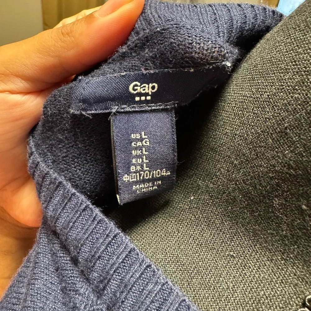 Gap Navy Blue Open Front Cardigan - Women’s Size L - Picture 4 of 5